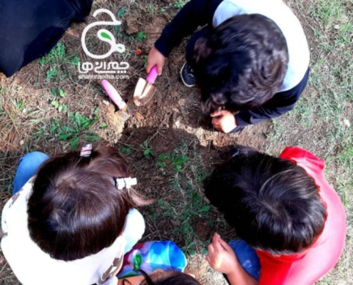 گِل بازی در باغچه